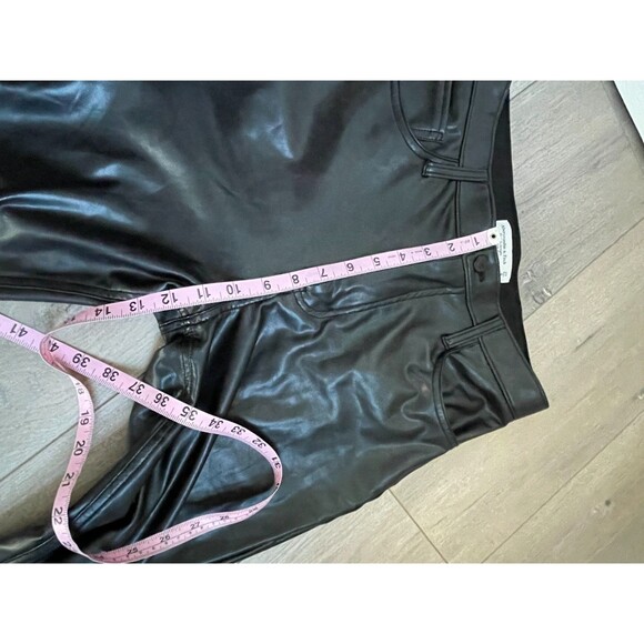 ABERCROMBIE Fitch 27 Curve Love Vegan Leather 90s Straight Ultra High Rise Pants - Picture 4 of 9